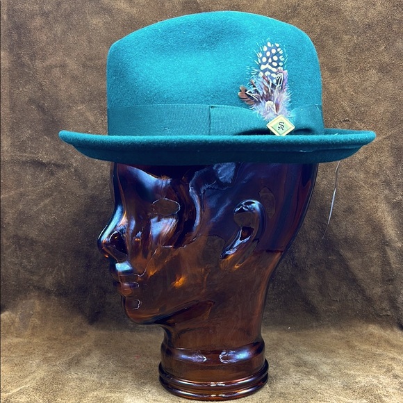 Stacy Adams Emerald Green Felt Hat - Picture 1 of 8